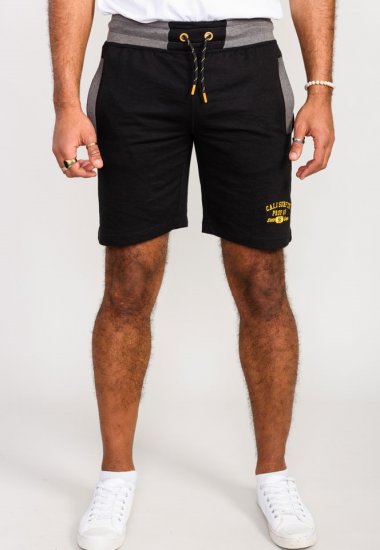 D555 Sutton Elasticated Waist Shorts With Embroidery Black - Mjukisbyxor och -shorts - Mjukisbyxor & Mjukisshorts 2XL-12XL