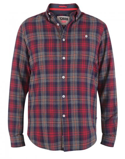 D555 Abbot LS Flannel Shirt - Skjortor - Stora skjortor - 2XL-8XL
