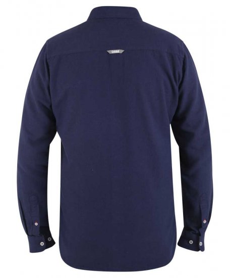D555 Sennon LS Linen Mix Shirt - Skjortor - Stora skjortor - 2XL-8XL