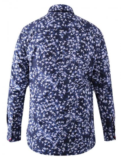 D555 Harrow AOP Shirt Blue - Skjortor - Stora skjortor - 2XL-8XL