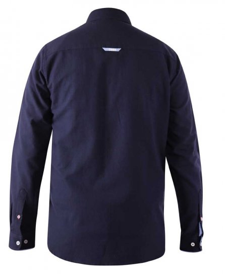 D555 Colchester LS shirt Navy - Skjortor - Stora skjortor - 2XL-8XL