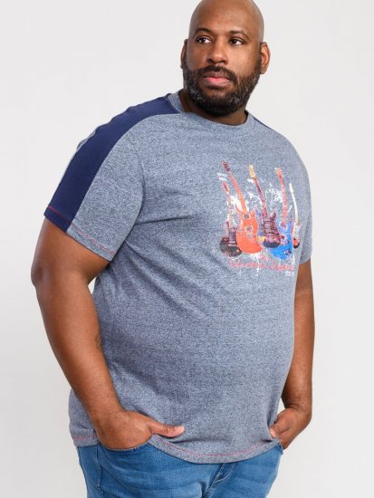 D555 Sharnbrook Electric Legends Guitar Print T-Shirt - T-shirts - Stora T-shirts - 2XL-14XL