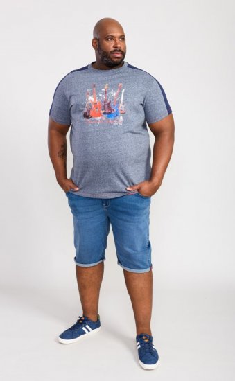 D555 Sharnbrook Electric Legends Guitar Print T-Shirt - T-shirts - Stora T-shirts - 2XL-14XL