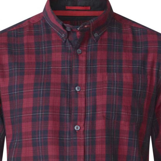 D555 Theo Long Sleeve Check Shirt - Skjortor - Stora skjortor - 2XL-8XL