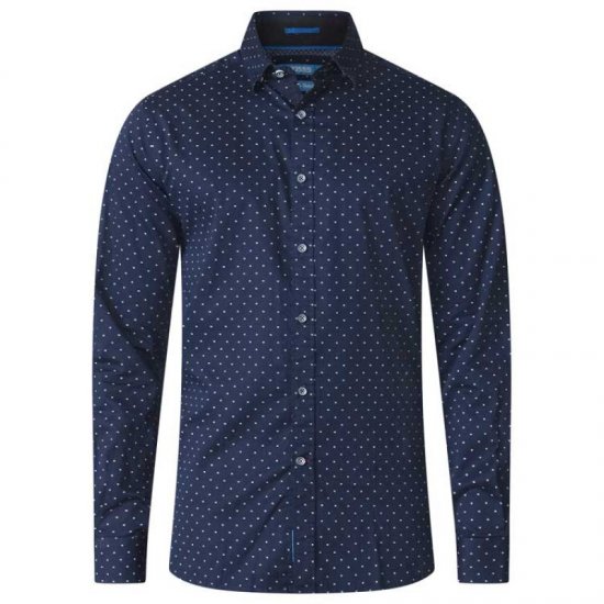 D555 Rashard Long Sleeve Printed Shirt - Skjortor - Stora skjortor - 2XL-8XL