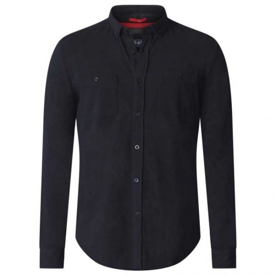 D555 Donnie Long Sleeve Jersey Shirt Black - Skjortor - Stora skjortor - 2XL-8XL