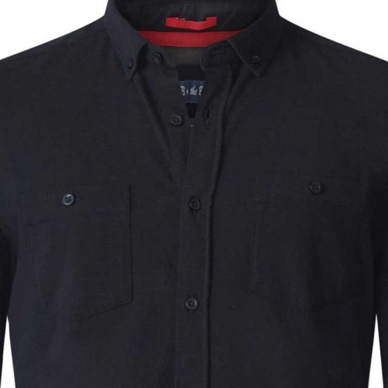 D555 Donnie Long Sleeve Jersey Shirt Black - Skjortor - Stora skjortor - 2XL-8XL