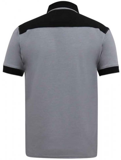 D555 Prinstead Pique Polo Shirt Grey - Pikétröjor - Stora pikétröjor - 2XL-8XL