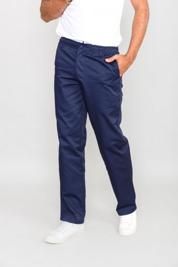 D555 Basilio Pants with elasticated waist Navy - Jeans & byxor - Stora Jeans och Stora Byxor