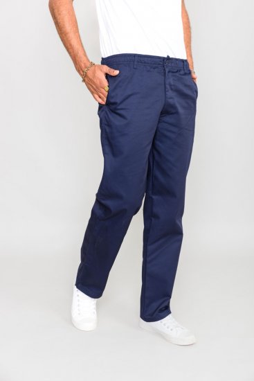 D555 Basilio Pants with elasticated waist Navy - Jeans & byxor - Stora Jeans och Stora Byxor