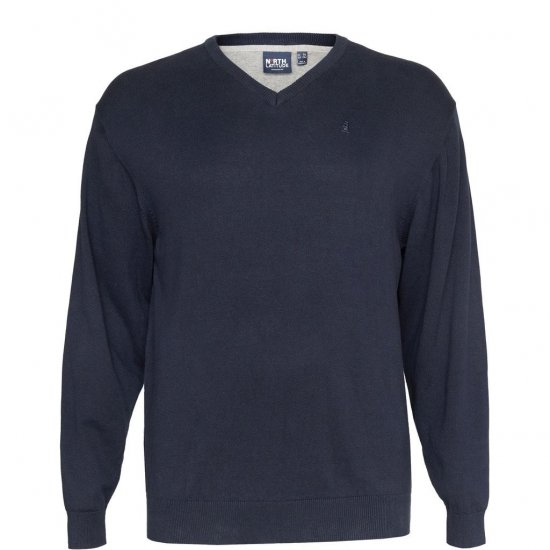 North Latitude V-neck knit Black - Tröjor & hoodies - Stora hoodies & tröjor - 2XL-14XL