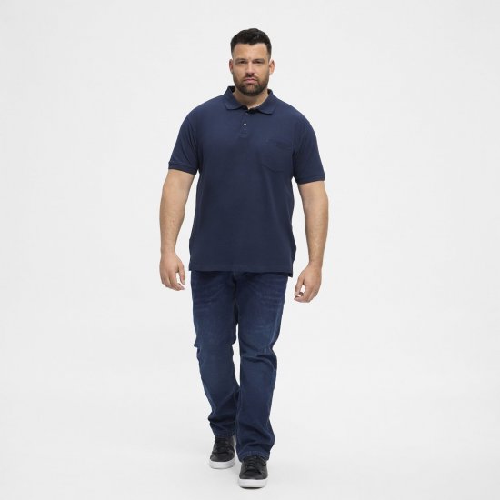 North Latitude Polo Navy Blue - Pikétröjor - Stora pikétröjor - 2XL-8XL
