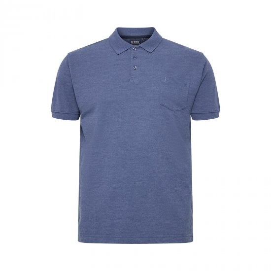 North Latitude Polo Blue Melange - Pikétröjor - Stora pikétröjor - 2XL-8XL