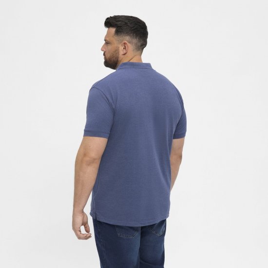 North Latitude Polo Blue Melange - Pikétröjor - Stora pikétröjor - 2XL-8XL