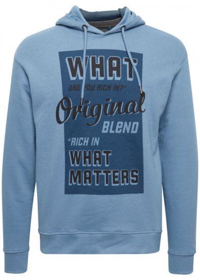 Blend Hoodie 4285 Copen Blue - Tröjor & hoodies - Stora hoodies & tröjor - 2XL-14XL