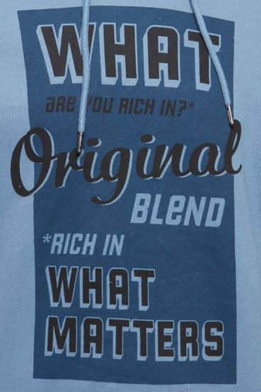 Blend Hoodie 4285 Copen Blue - Tröjor & hoodies - Stora hoodies & tröjor - 2XL-14XL