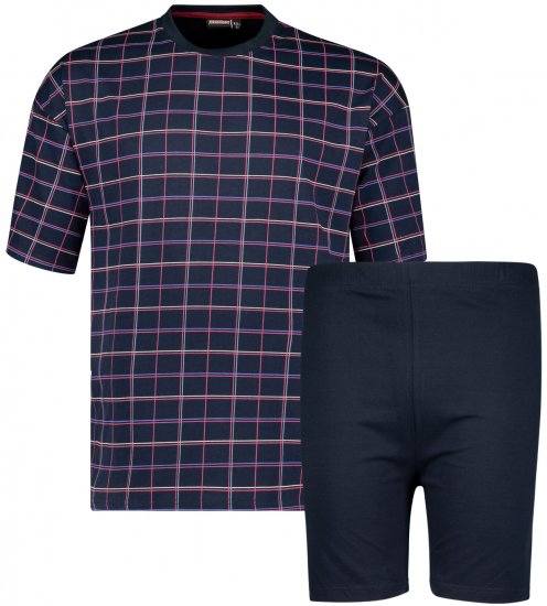 Adamo Diego Short sleeve Pyjama Navy - Underkläder & Badkläder - Stora underkläder för män
