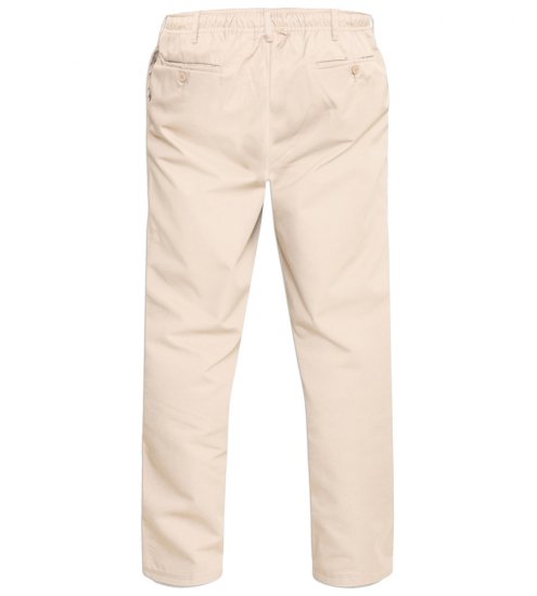 D555 Basilio Byxor med elastisk midja Beige - Jeans & byxor - Stora Jeans och Stora Byxor
