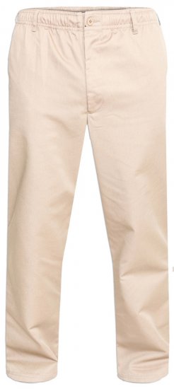 D555 Basilio Byxor med elastisk midja Beige - Jeans & byxor - Stora Jeans och Stora Byxor
