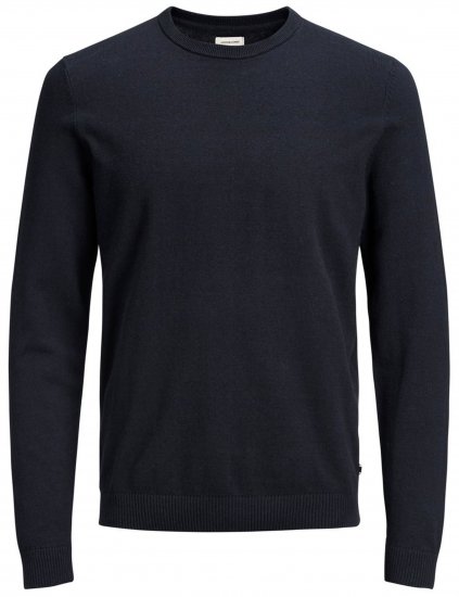 Jack & Jones Crew neck Knitted Sweater Navy - Tröjor & Hoodies - Stora hoodies - 2XL-8XL