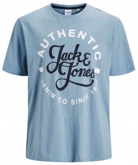 Jack & Jones JJMOON T-shirt Faded Denim - T-shirts - Stora T-shirts - 2XL-14XL