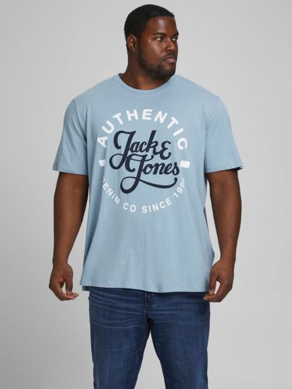 Jack & Jones JJMOON T-shirt Faded Denim - T-shirts - Stora T-shirts - 2XL-14XL