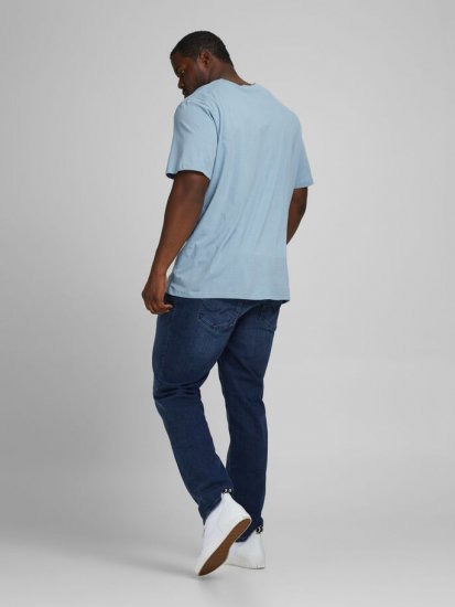 Jack & Jones JJMOON T-shirt Faded Denim - T-shirts - Stora T-shirts - 2XL-14XL