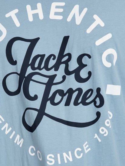 Jack & Jones JJMOON T-shirt Faded Denim - T-shirts - Stora T-shirts - 2XL-14XL
