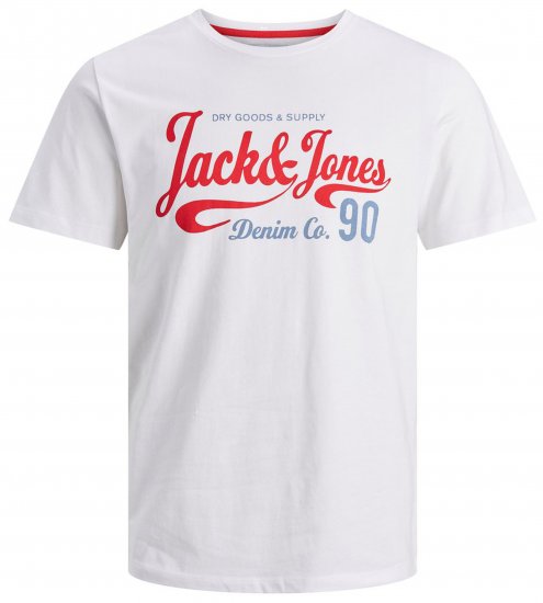 Jack & Jones JJMOON T-shirt White - T-shirts - Stora T-shirts - 2XL-14XL