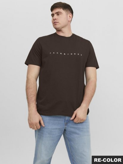 Jack & Jones STAR T-shirt Brown - T-shirts - Stora T-shirts - 2XL-14XL