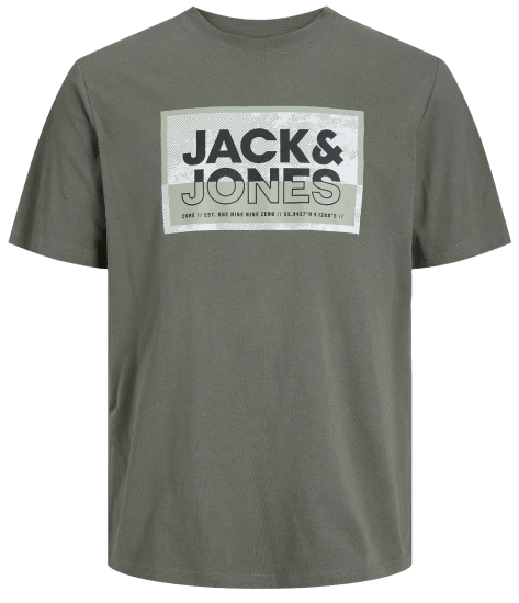 Jack & Jones JCOLOGAN T-Shirt Agave Green - T-shirts - Stora T-shirts - 2XL-14XL