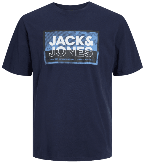 Jack & Jones JCOLOGAN T-Shirt Navy Blazer - T-shirts - Stora T-shirts - 2XL-14XL