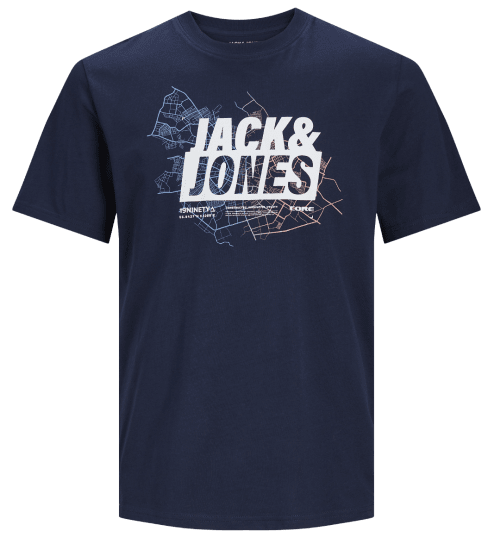 Jack & Jones JCOMAP LOGO T-Shirt Navy Blazer - T-shirts - Stora T-shirts - 2XL-14XL