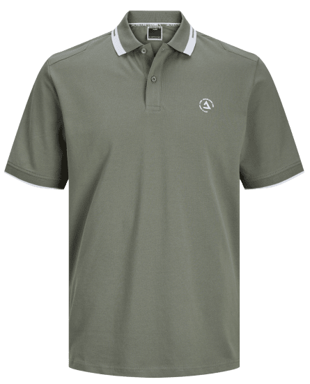 Jack & Jones JCOHASS LOGO Polo Agave Green - Pikétröjor - Stora pikétröjor - 2XL-8XL
