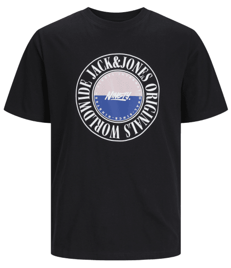 Jack & Jones JORCOBIN T-Shirt Black - T-shirts - Stora T-shirts - 2XL-14XL