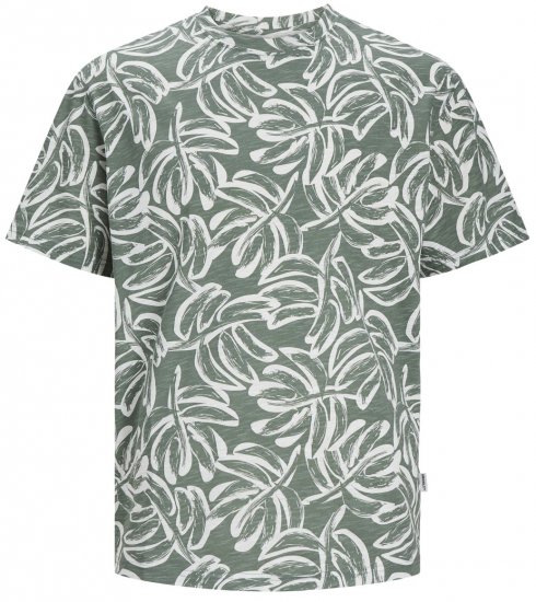Jack & Jones JORLAFAYETTE AOP T-Shirt Laurel Wreath - T-shirts - Stora T-shirts - 2XL-14XL