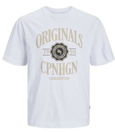Jack & Jones JORLUCCA BRANDING T-Shirt Bright White - T-shirts - Stora T-shirts - 2XL-14XL