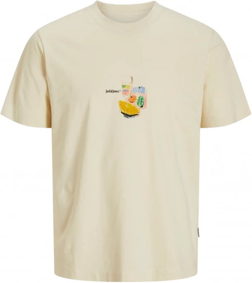 Jack & Jones Varenna Crew Neck T-Shirt Antique White - T-shirts - Stora T-shirts - 2XL-14XL