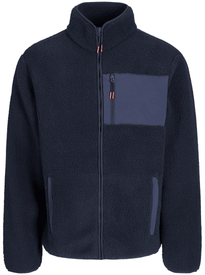 Jack & Jones Thatcher Fleece Jacket Sky Captain - Jackor - Stora jackor - 2XL-12XL
