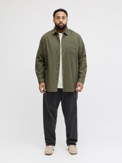 Jack & Jones Tristan Overshirt khaki - Skjortor - Stora skjortor - 2XL-8XL