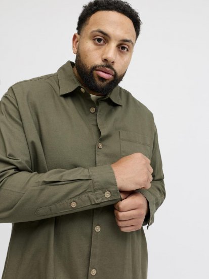 Jack & Jones Tristan Overshirt khaki - Skjortor - Stora skjortor - 2XL-8XL
