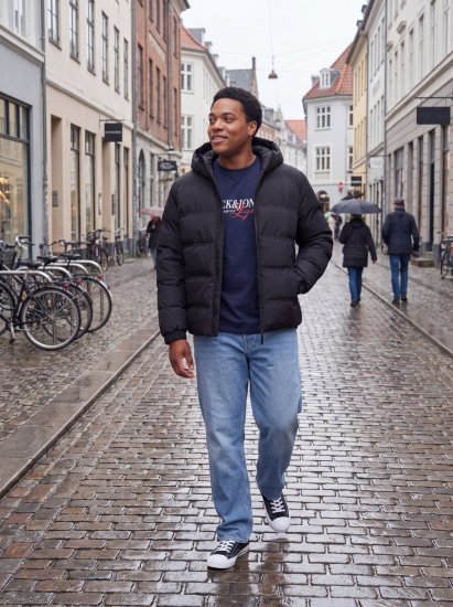 Jack & Jones Sage Pufferjacka Svart - Jackor - Stora jackor - 2XL-12XL