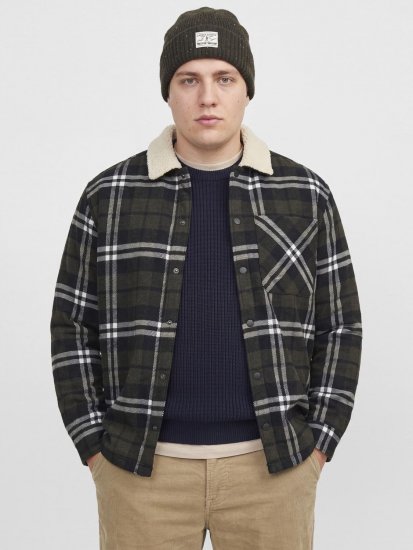 Jack & Jones Zac Teddy Skjortjacka Grön - Jackor - Stora jackor - 2XL-12XL