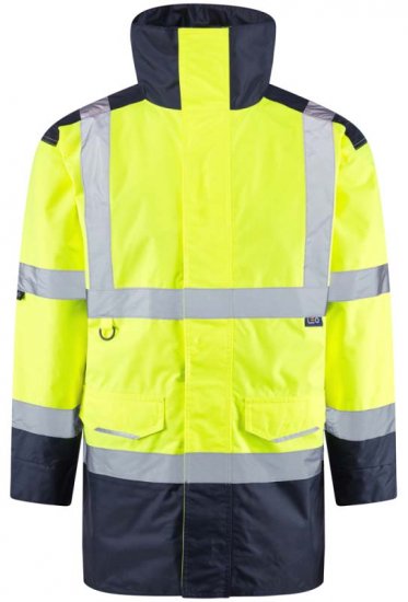 Leo Tawstock Warm Quilted Anorak Hi-Vis Yellow/Navy - Arbetskläder - Arbetskläder i stora storlekar