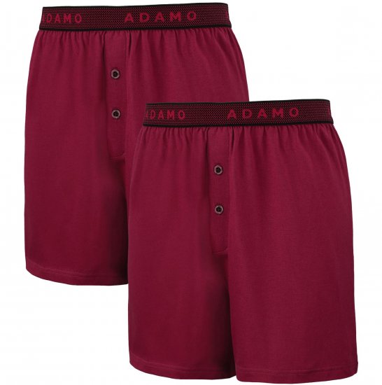 Adamo Jonas Boxershorts Burgundy 2-pack - Underkläder & badkläder - Stora underkläder för män