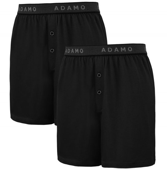 Adamo Jonas Boxershorts Black 2-pack - Underkläder & badkläder - Stora underkläder för män