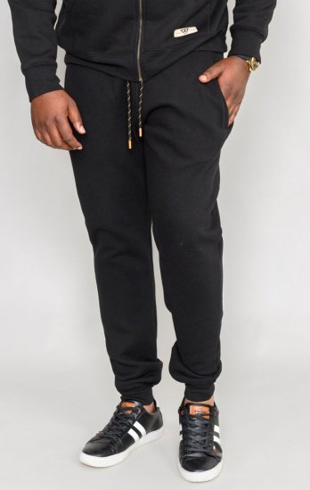 D555 Buckingham Cuffed Jogger With Side Pockets Black Tall Sizes - HERRKLÄDER MT-6XLT - Kläder för långa män