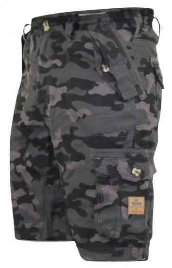D555 ZAVIER Camo Cotton Cargo Shorts - Shorts - Stora shorts W40-W60