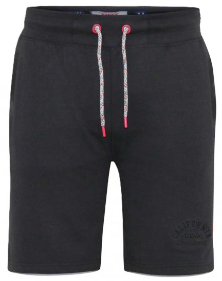 D555 STEFAN1 Elasticated Waist Loop Back Shorts Black - Mjukisbyxor och -shorts - Mjukisbyxor & Mjukisshorts 2XL-12XL