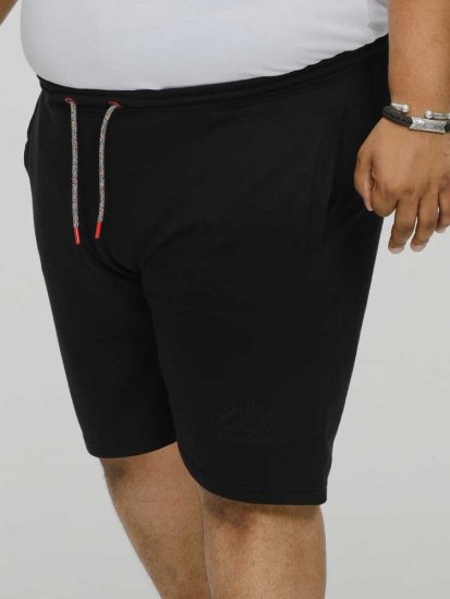 D555 STEFAN1 Elasticated Waist Loop Back Shorts Black - Mjukisbyxor och -shorts - Mjukisbyxor & Mjukisshorts 2XL-12XL